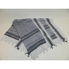 šátek palestina černo-bílá PETREQ 110x110