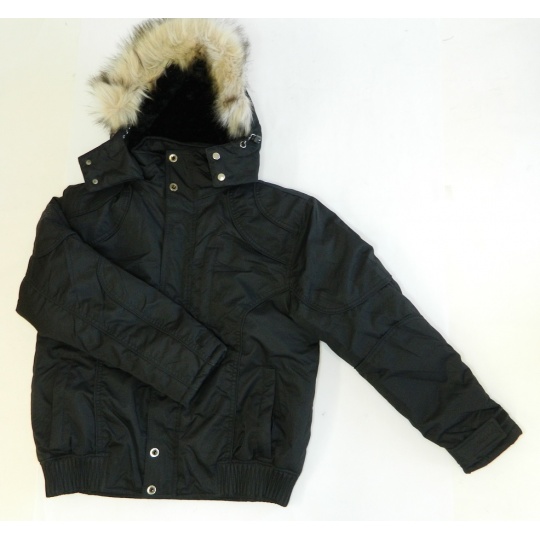 bunda zimní černá s kapucí