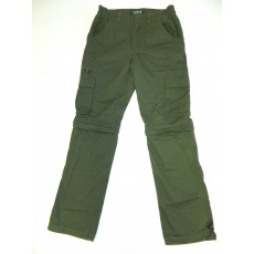 kalhoty UNI zip zelené